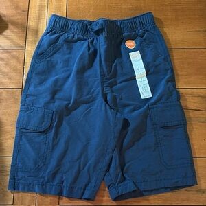 Jumping Beans Boys 7 Navy “Must Do Blue” Cargo Shorts with Elastic Waistband